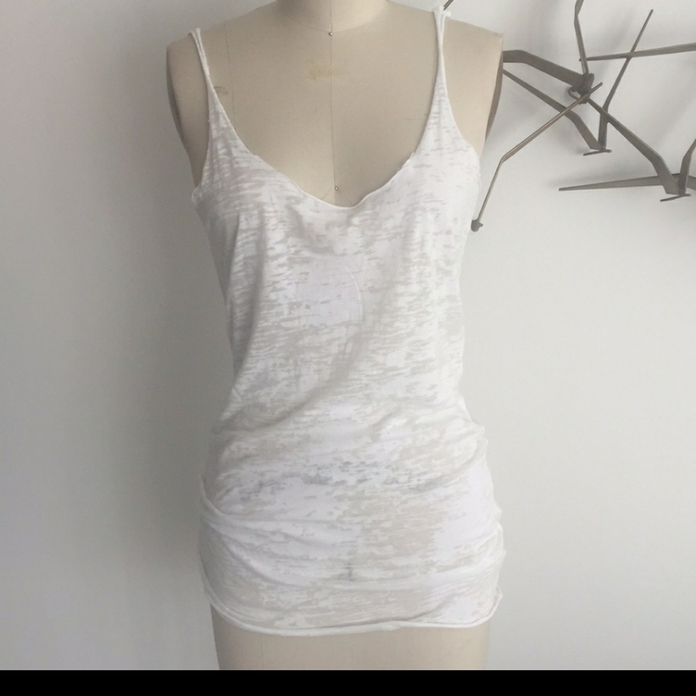 Karen ZAMBOS White Burnout Tank
